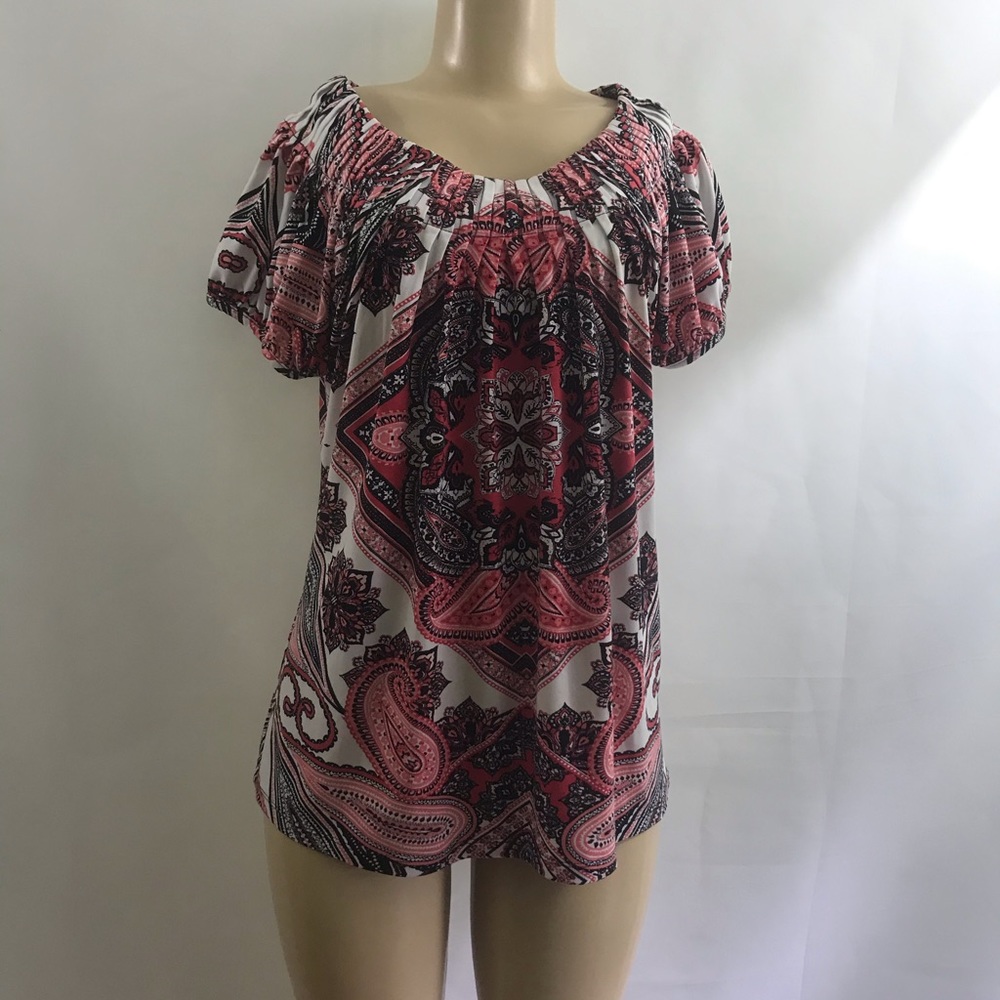 STYLE & CO  chic stylish pleated printed Top